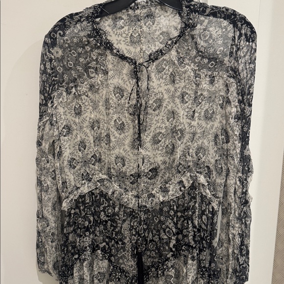 Zimmermann Divinity Long Ruffle Silk Dress In Spliced - Picture 4 of 12